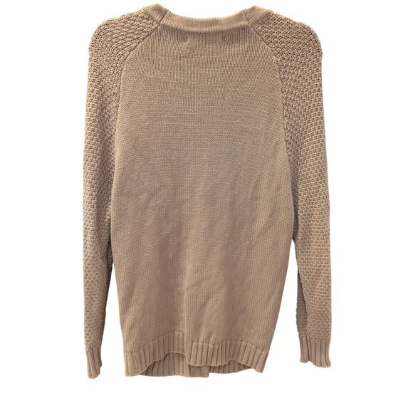 Rubbish Taupe Cable Knit Chunky Button Front Cardigan Sweater Size XS Cotton - Picture 2 of 6